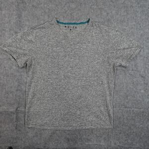 Noize Top Womens Medium V-Neck Heathered Gray Short Sleeve Casual Tee T-Shirt